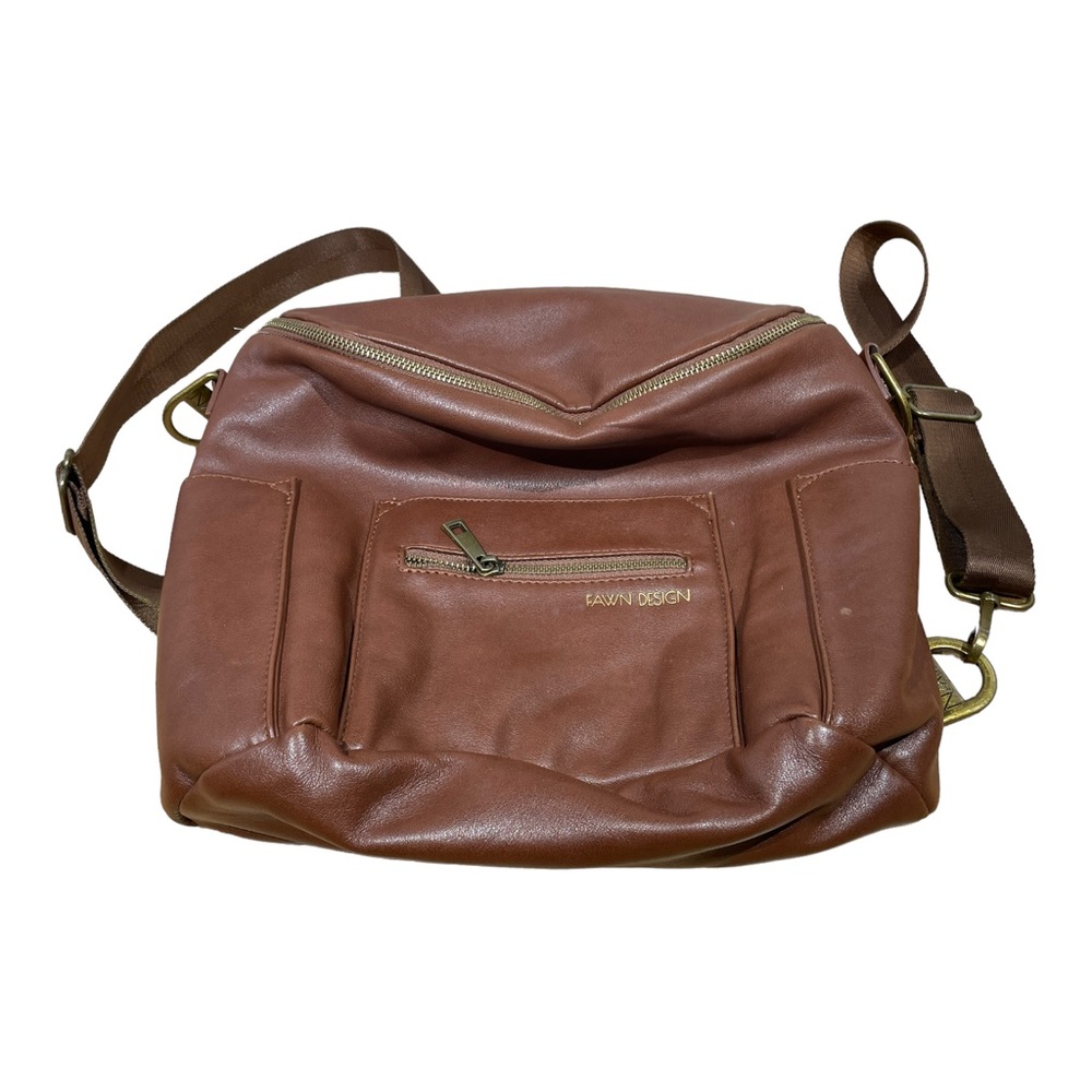 Fawn design diaper bag Brown Leather Original Ship Fast